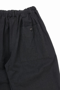 Load image into Gallery viewer, sus-sous exclusive atelier trousers / 10/2 linen cotton hop suck (BLACK)
