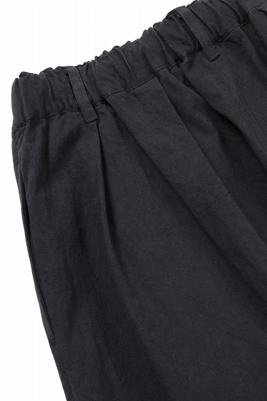 Load image into Gallery viewer, sus-sous exclusive atelier trousers / 10/2 linen cotton hop suck (BLACK)