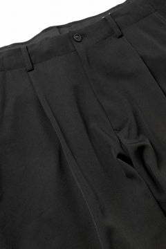 画像をギャラリービューアに読み込む, Y's for men BACK SIDE ZIPPER PANTS / WRINKLED GABARDINE (BLACK)