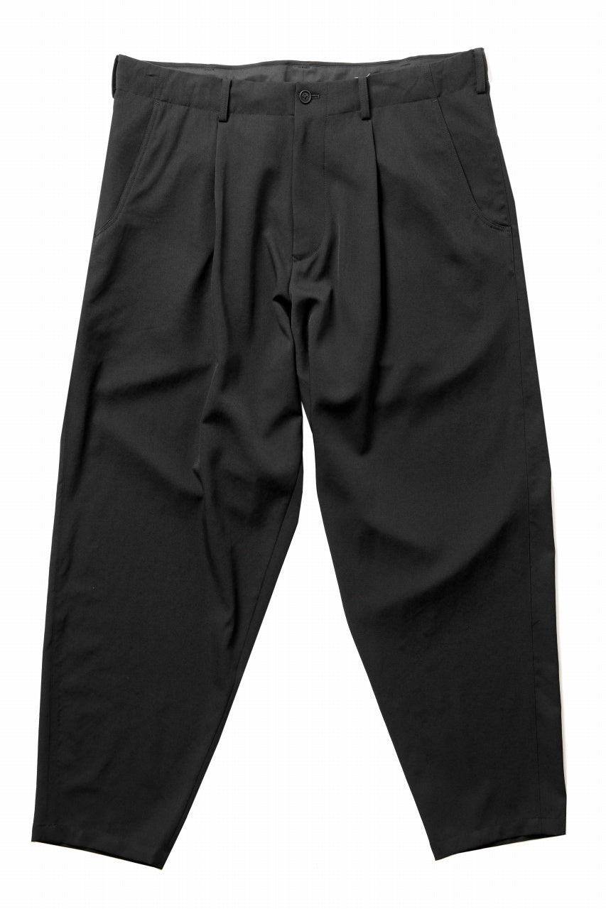 画像をギャラリービューアに読み込む, Y's for men BACK SIDE ZIPPER PANTS / WRINKLED GABARDINE (BLACK)