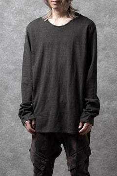 Load image into Gallery viewer, black crow x LOOM exclusive long sleeve tops / sumi dyed arthur cotton jersey (carbon)
