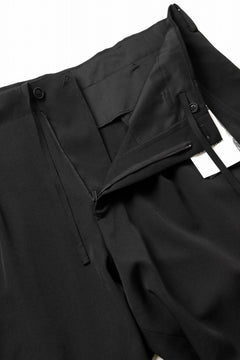 画像をギャラリービューアに読み込む, Y's for men BACK SIDE ZIPPER PANTS / WRINKLED GABARDINE (BLACK)