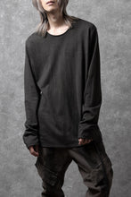 Load image into Gallery viewer, black crow x LOOM exclusive long sleeve tops / sumi dyed arthur cotton jersey (carbon)