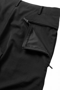 画像をギャラリービューアに読み込む, Y's for men BACK SIDE ZIPPER PANTS / WRINKLED GABARDINE (BLACK)