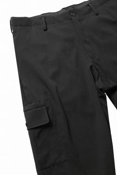 画像をギャラリービューアに読み込む, Y's for men SIDE TUCK CARGO POCKET PANTS / WRINKLED GABARDINE (BLACK)