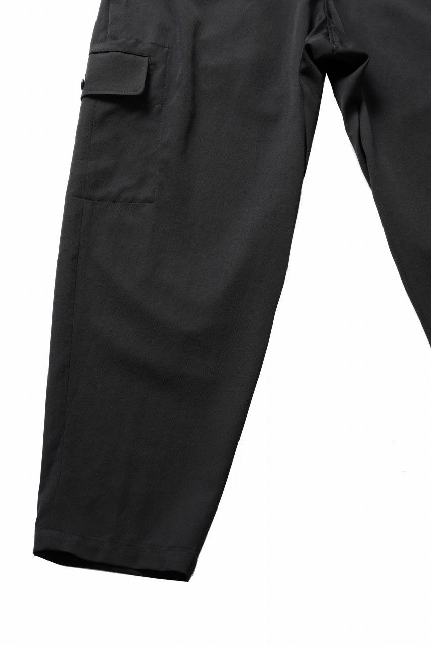 画像をギャラリービューアに読み込む, Y's for men SIDE TUCK CARGO POCKET PANTS / WRINKLED GABARDINE (BLACK)