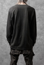 Load image into Gallery viewer, black crow x LOOM exclusive long sleeve tops / sumi dyed arthur cotton jersey (carbon)