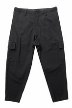 画像をギャラリービューアに読み込む, Y's for men SIDE TUCK CARGO POCKET PANTS / WRINKLED GABARDINE (BLACK)