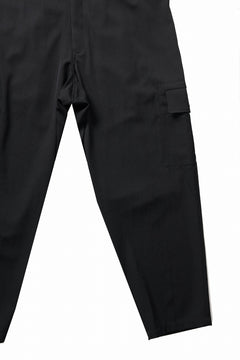 画像をギャラリービューアに読み込む, Y's for men SIDE TUCK CARGO POCKET PANTS / WRINKLED GABARDINE (BLACK)