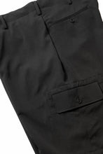 画像をギャラリービューアに読み込む, Y's for men SIDE TUCK CARGO POCKET PANTS / WRINKLED GABARDINE (BLACK)