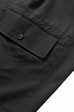 画像をギャラリービューアに読み込む, Y's for men SIDE TUCK CARGO POCKET PANTS / WRINKLED GABARDINE (BLACK)
