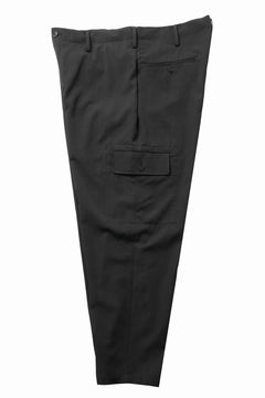 画像をギャラリービューアに読み込む, Y's for men SIDE TUCK CARGO POCKET PANTS / WRINKLED GABARDINE (BLACK)