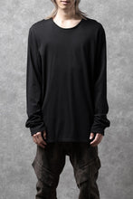 Load image into Gallery viewer, black crow x LOOM exclusive long sleeve tops / suvin cotton jersey (black)