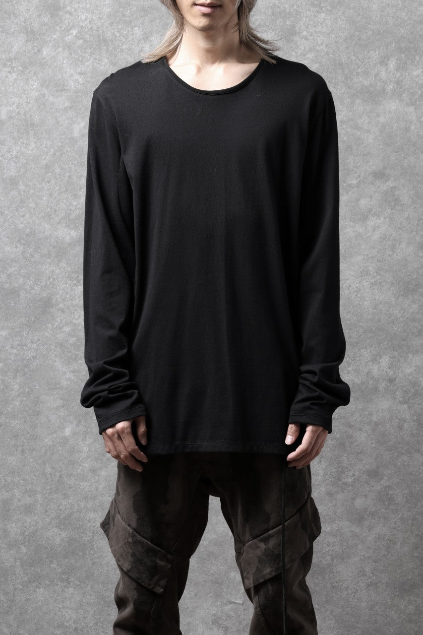 Load image into Gallery viewer, black crow x LOOM exclusive long sleeve tops / suvin cotton jersey (black)