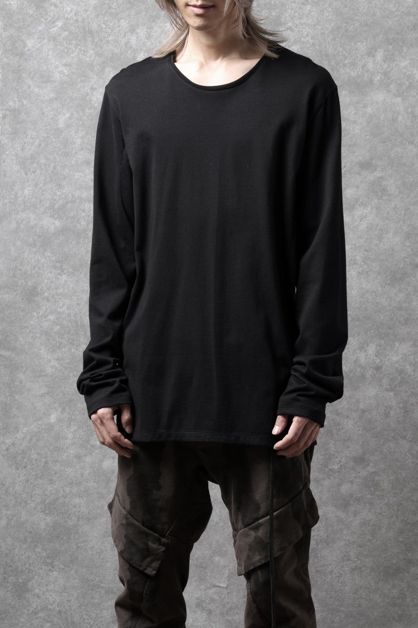 Load image into Gallery viewer, black crow x LOOM exclusive long sleeve tops / suvin cotton jersey (black)