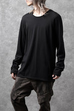 Load image into Gallery viewer, black crow x LOOM exclusive long sleeve tops / suvin cotton jersey (black)