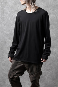 Load image into Gallery viewer, black crow x LOOM exclusive long sleeve tops / suvin cotton jersey (black)