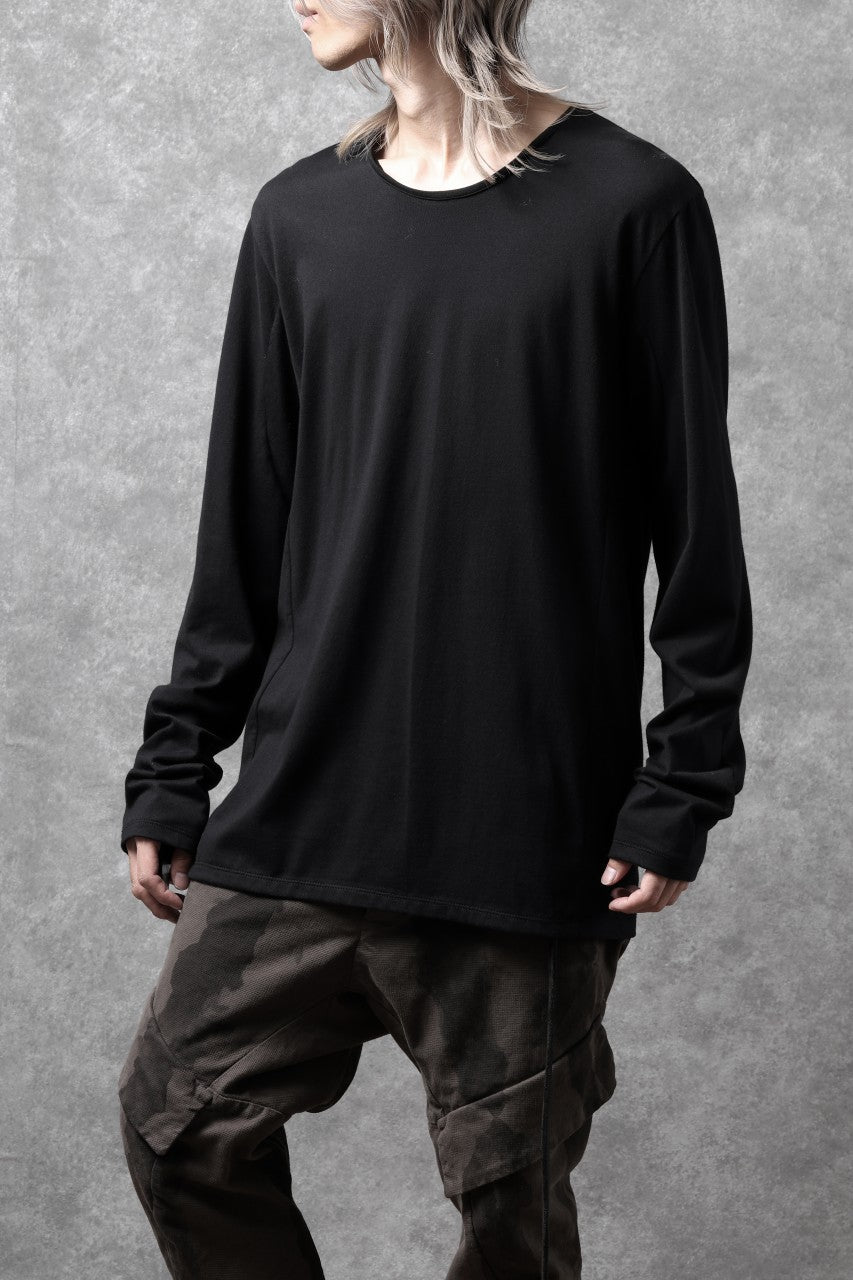 Load image into Gallery viewer, black crow x LOOM exclusive long sleeve tops / suvin cotton jersey (black)