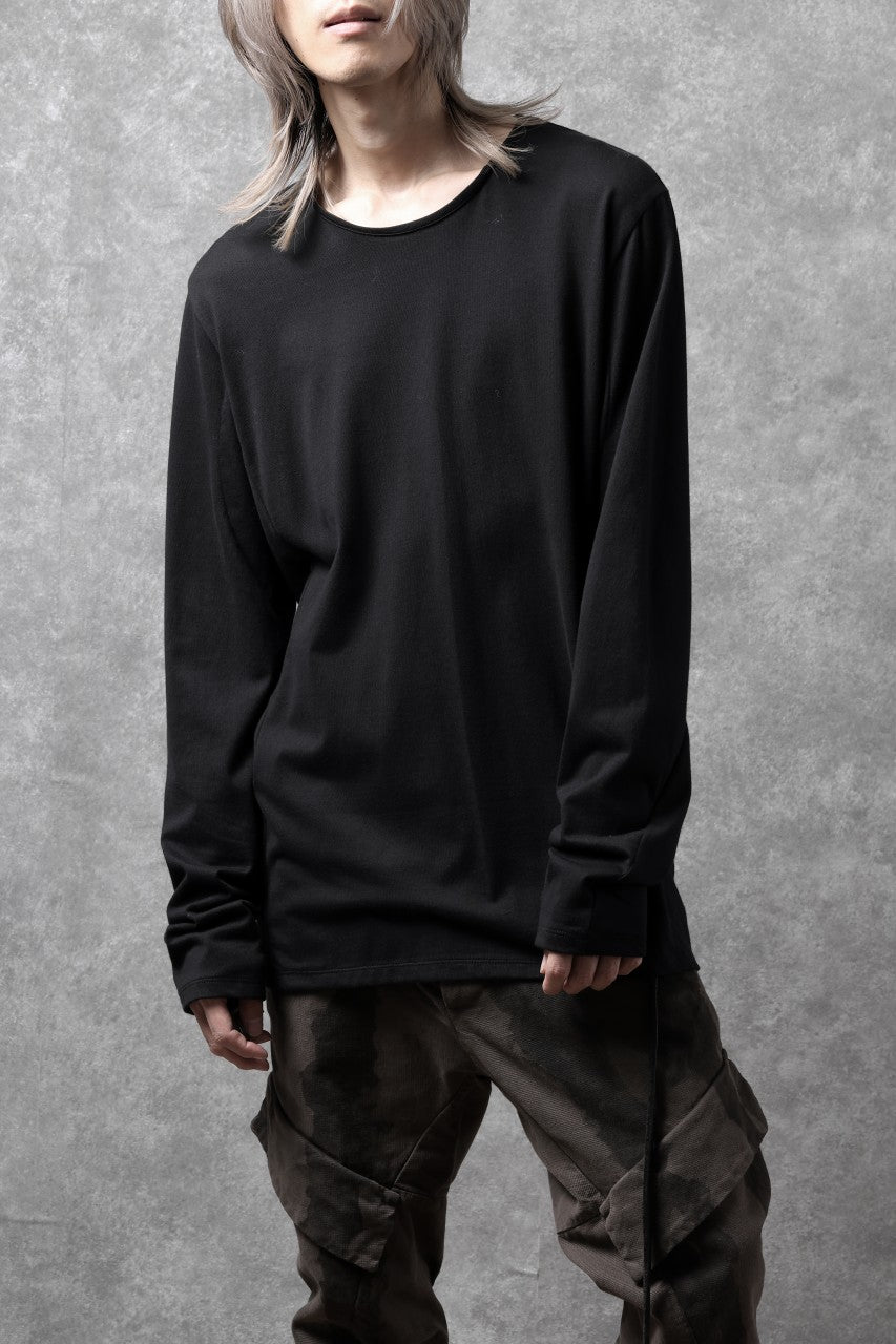 Load image into Gallery viewer, black crow x LOOM exclusive long sleeve tops / suvin cotton jersey (black)
