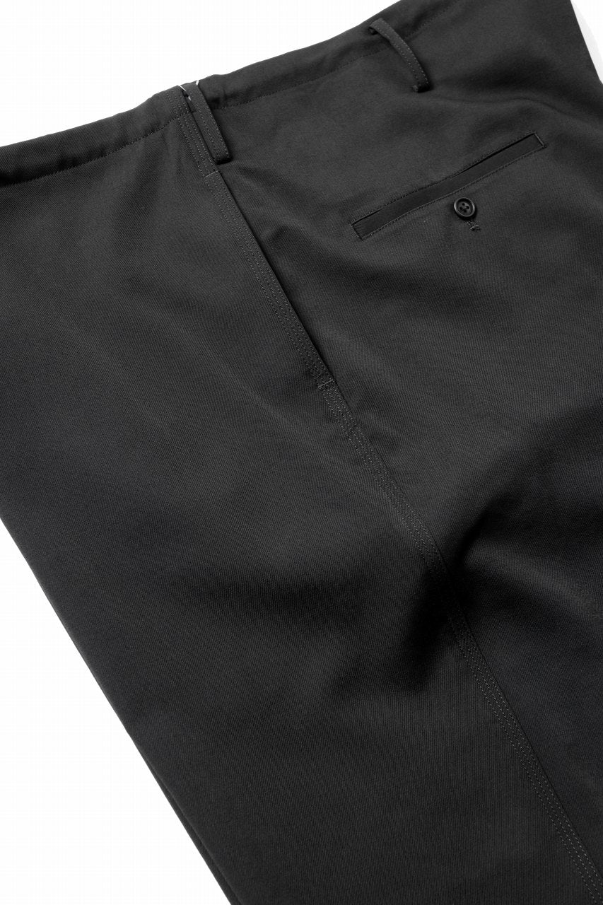 画像をギャラリービューアに読み込む, Y's for men CLASSIC STRING PANTS WITH 3-STITCH / WRINKLED GABARDINE (BLACK)