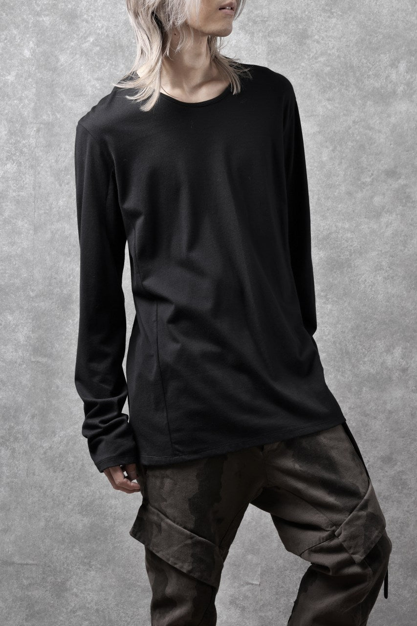 Load image into Gallery viewer, black crow x LOOM exclusive long sleeve tops / suvin cotton jersey (black)