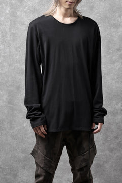 Load image into Gallery viewer, black crow x LOOM exclusive long sleeve tops / suvin cotton jersey (black)