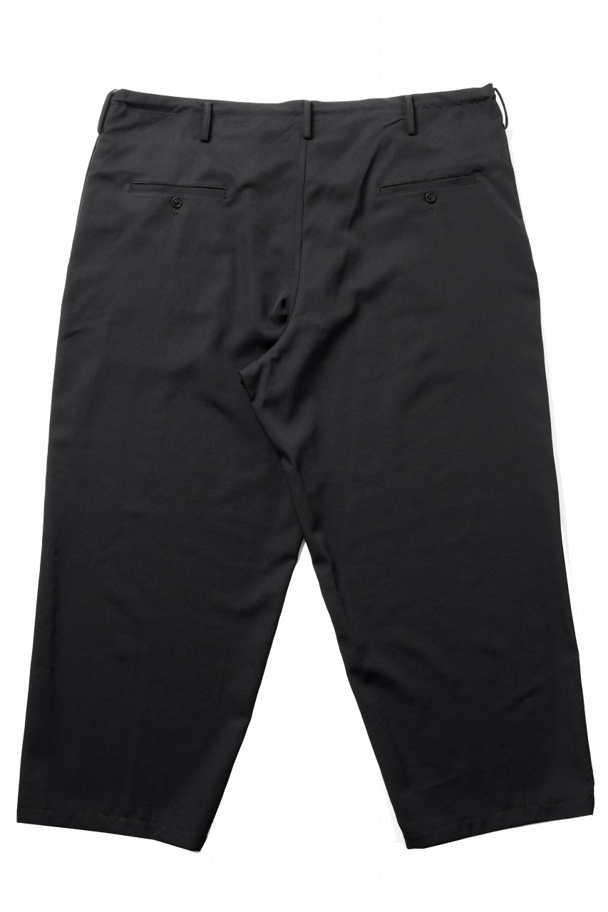 画像をギャラリービューアに読み込む, Y's for men CLASSIC STRING PANTS WITH 3-STITCH / WRINKLED GABARDINE (BLACK)