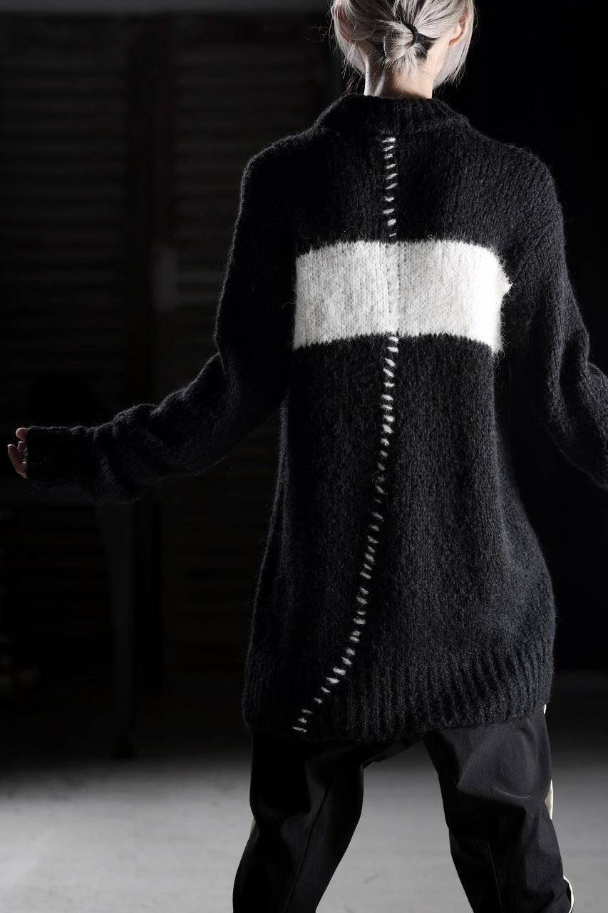 画像をギャラリービューアに読み込む, thom/krom MOCK NECK KNIT PULLOVER / ALPACA WOOL (BLACK)
