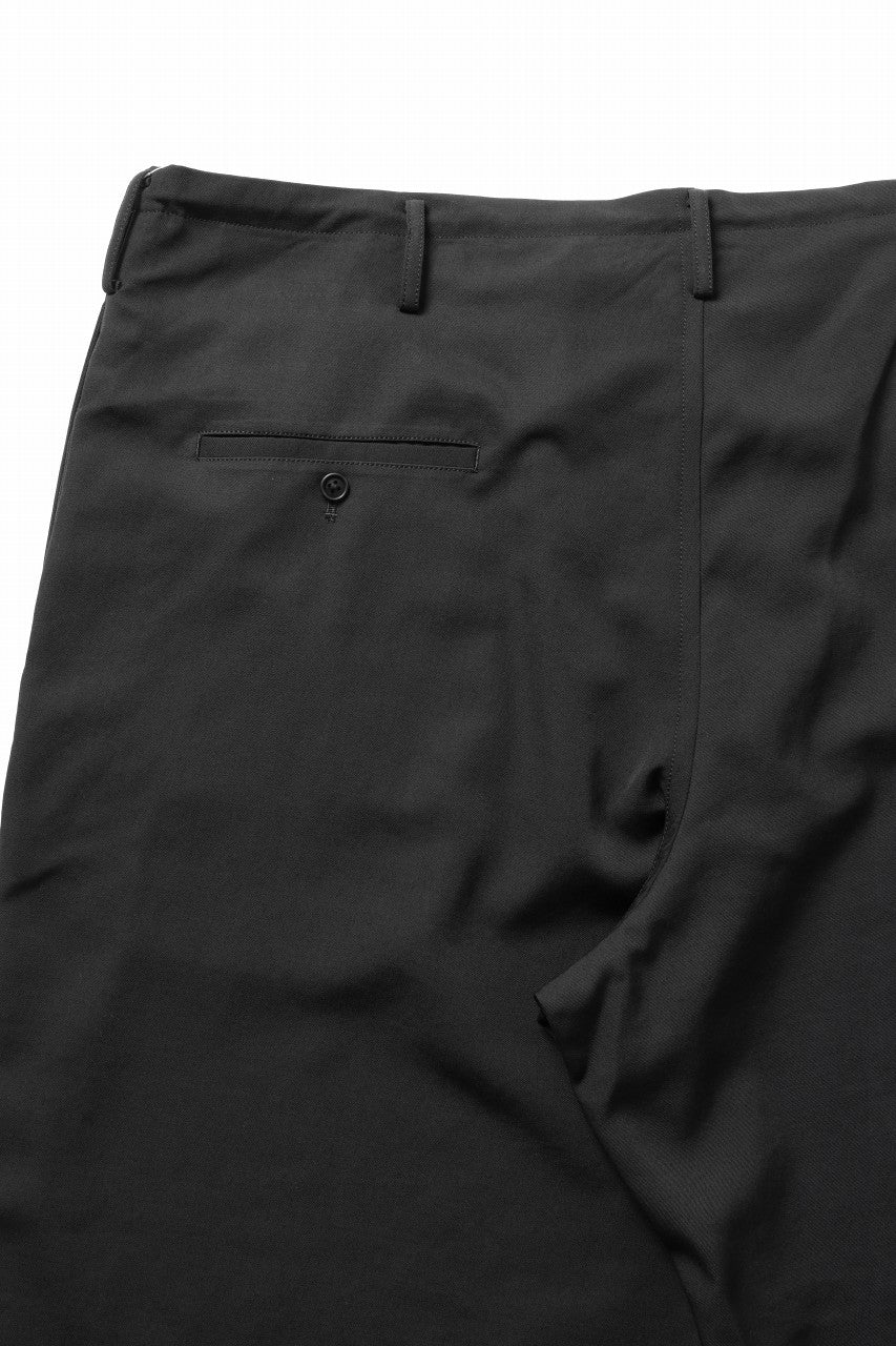 画像をギャラリービューアに読み込む, Y's for men CLASSIC STRING PANTS WITH 3-STITCH / WRINKLED GABARDINE (BLACK)