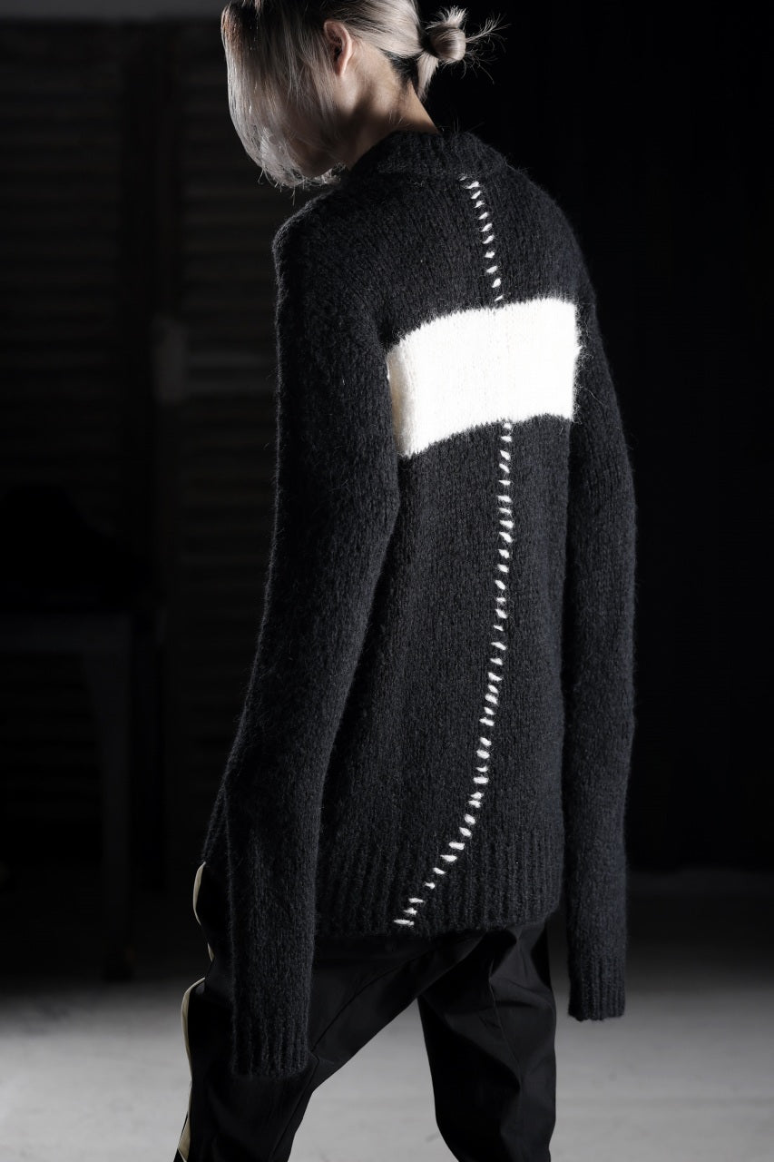 画像をギャラリービューアに読み込む, thom/krom MOCK NECK KNIT PULLOVER / ALPACA WOOL (BLACK)