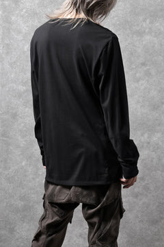 Load image into Gallery viewer, black crow x LOOM exclusive long sleeve tops / suvin cotton jersey (black)