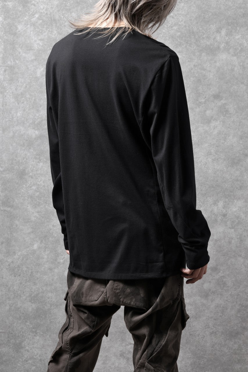 Load image into Gallery viewer, black crow x LOOM exclusive long sleeve tops / suvin cotton jersey (black)