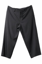 画像をギャラリービューアに読み込む, Y's for men CLASSIC STRING PANTS WITH 3-STITCH / WRINKLED GABARDINE (BLACK)