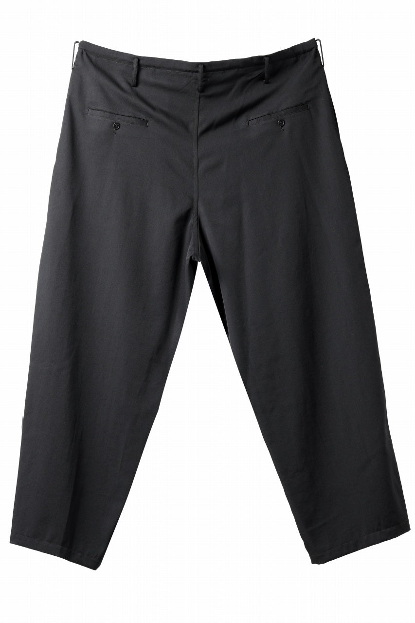 画像をギャラリービューアに読み込む, Y's for men CLASSIC STRING PANTS WITH 3-STITCH / WRINKLED GABARDINE (BLACK)
