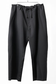 画像をギャラリービューアに読み込む, Y's for men CLASSIC STRING PANTS WITH 3-STITCH / WRINKLED GABARDINE (BLACK)