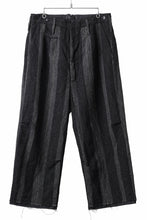画像をギャラリービューアに読み込む, KLASICA GALWAY - Rt CUT OFF BOLD STRAIGHT TROUSERS / IRREGULAR STRIPED ROUGH TWEED (BLACK)