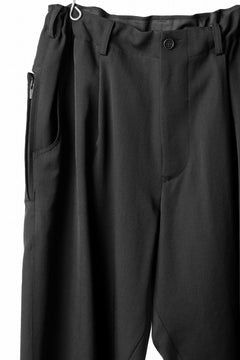 画像をギャラリービューアに読み込む, Y's for men BACK SIDE ZIPPER PANTS / WRINKLED GABARDINE (BLACK)