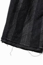 画像をギャラリービューアに読み込む, KLASICA GALWAY - Rt CUT OFF BOLD STRAIGHT TROUSERS / IRREGULAR STRIPED ROUGH TWEED (BLACK)