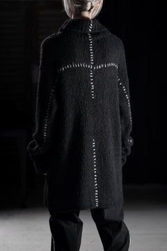 画像をギャラリービューアに読み込む, thom/krom HIGH COLLAR KNIT PULLOVER / ALPACA WOOL (BLACK)