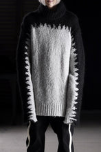 画像をギャラリービューアに読み込む, thom/krom MOCK NECK KNIT PULLOVER / ALPACA WOOL (BLACK x GREY)
