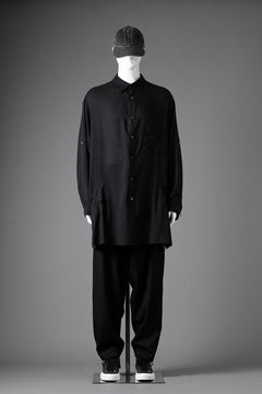 画像をギャラリービューアに読み込む, Y's for men BIG SHIRT / CELLULOSE LAWN (BLACK)