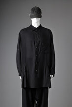 画像をギャラリービューアに読み込む, Y's for men BIG SHIRT / CELLULOSE LAWN (BLACK)