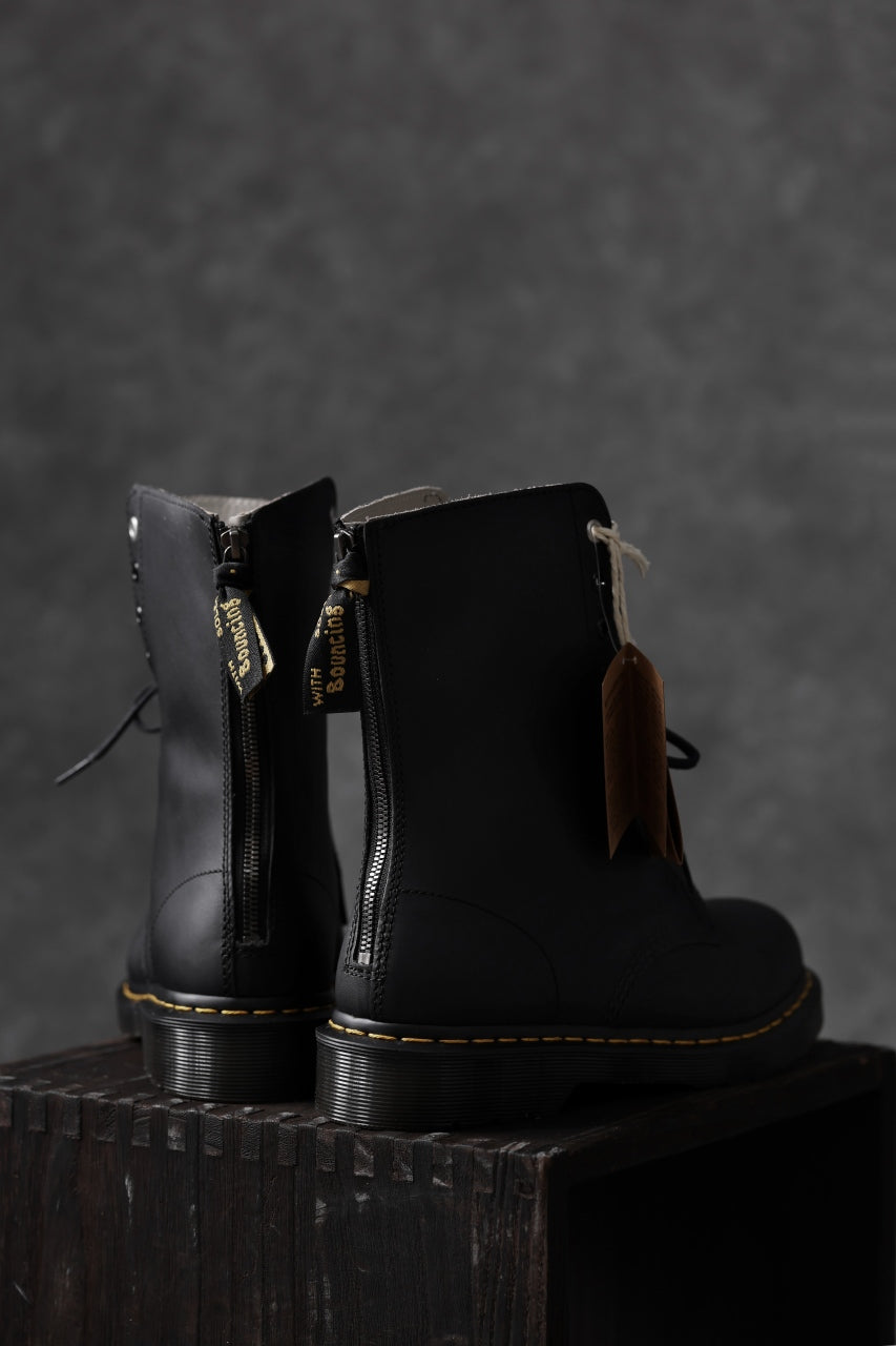 Y's x Dr. Martens 10-EYES BACK ZIP BOOTS 1490 / SMOOTH COWHIDE (BLACK)