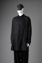画像をギャラリービューアに読み込む, Y's for men BIG SHIRT / CELLULOSE LAWN (BLACK)