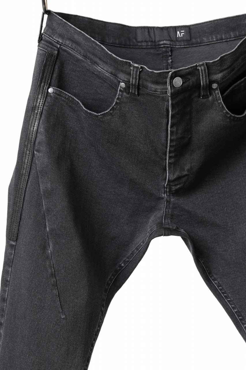 画像をギャラリービューアに読み込む, A.F ARTEFACT RELAXED SKINNY DENIM PANTS (BLACK)