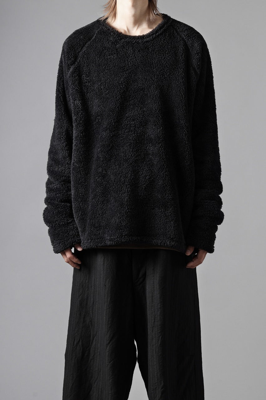 画像をギャラリービューアに読み込む, N/07 exclusive BOA FLEECE STRAIGHT TOP (BLACK)