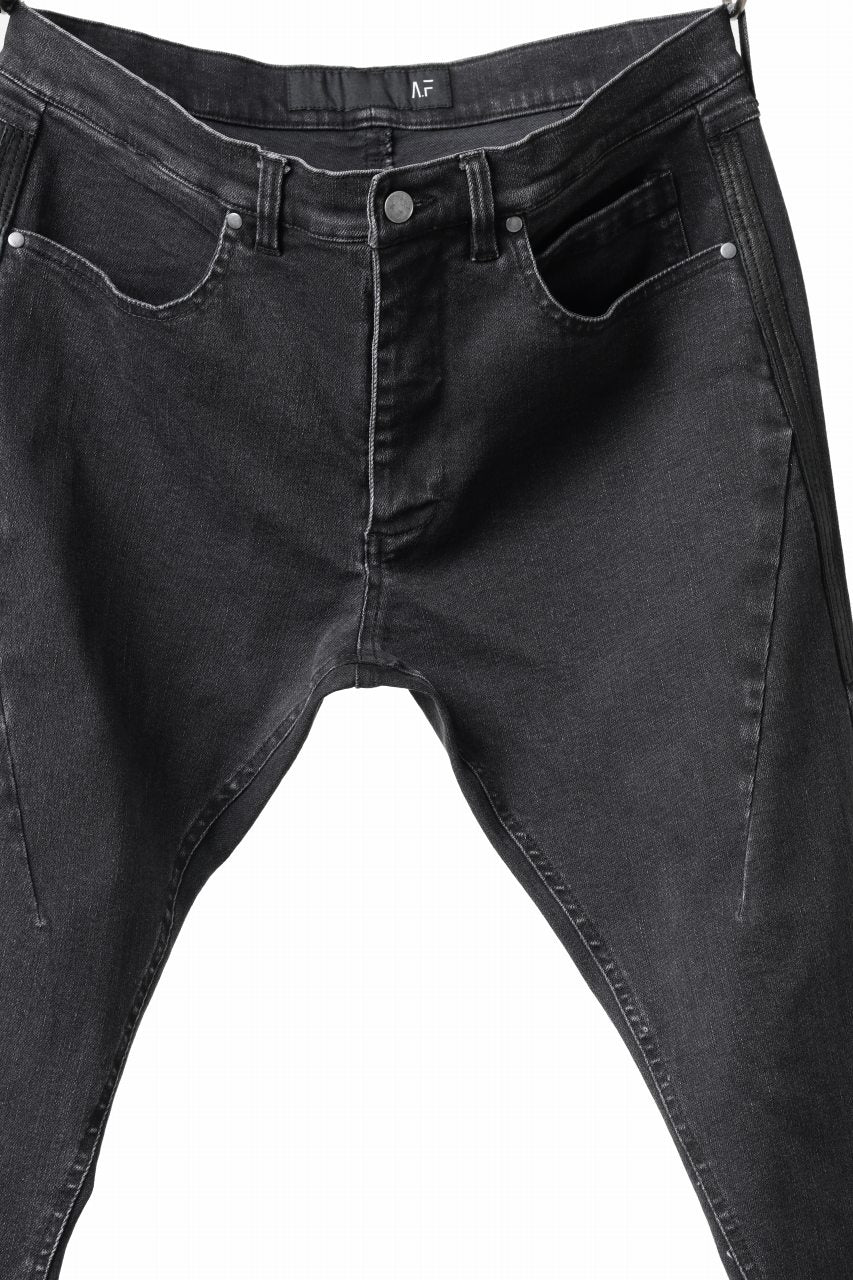 画像をギャラリービューアに読み込む, A.F ARTEFACT RELAXED SKINNY DENIM PANTS (BLACK)