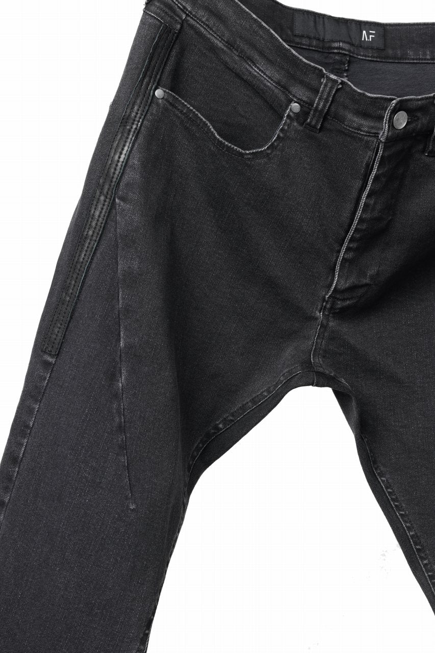 画像をギャラリービューアに読み込む, A.F ARTEFACT RELAXED SKINNY DENIM PANTS (BLACK)