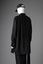 画像をギャラリービューアに読み込む, Y's for men BIG SHIRT / CELLULOSE LAWN (BLACK)
