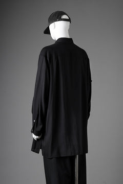 画像をギャラリービューアに読み込む, Y's for men BIG SHIRT / CELLULOSE LAWN (BLACK)